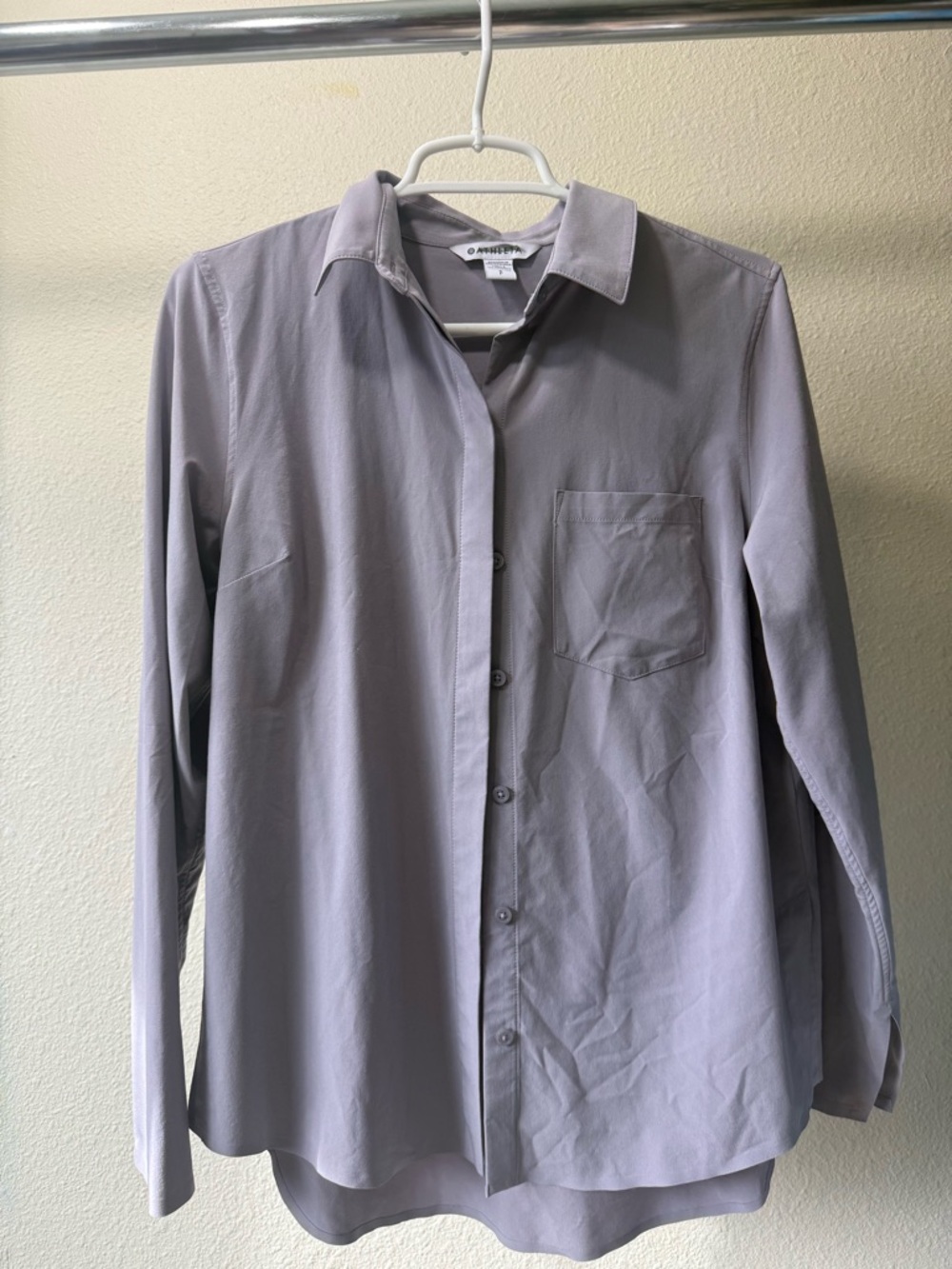 Athleta Lavender Button-Down Shirt
